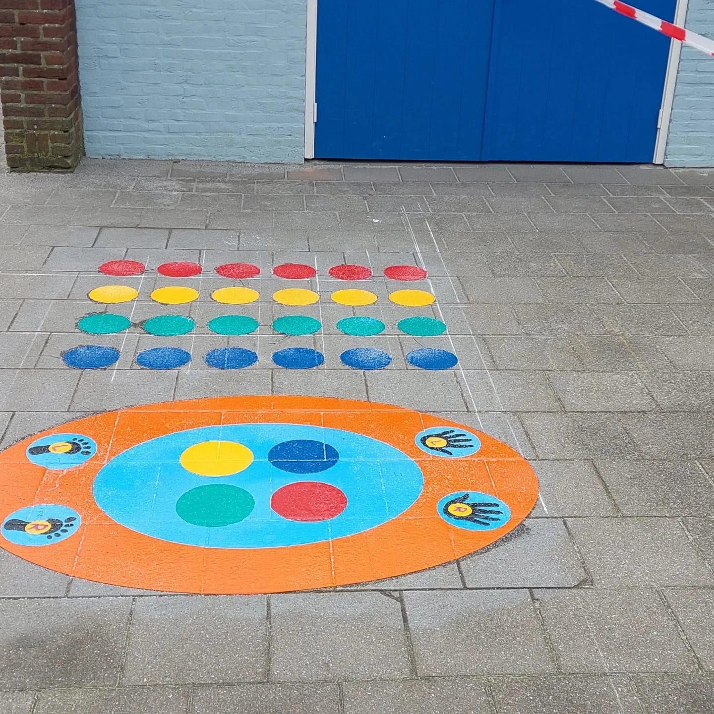 Schoolplein spel markering - Thermoplast spel twister schoolplein versiering