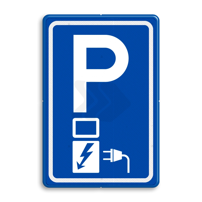 Elektrische voertuigen - verkeersbord-e08o-parkeerplaats-oplaadpunt-elektrische-auto-kopen