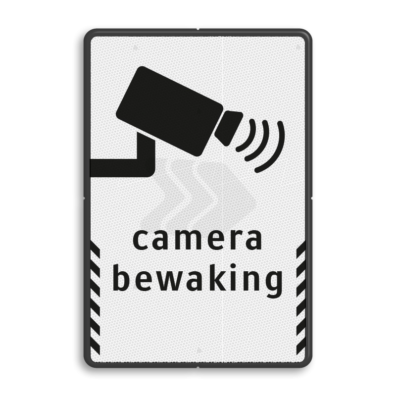 Video en camerabewaking - standaard-verkeersbord-met-camerabewaking