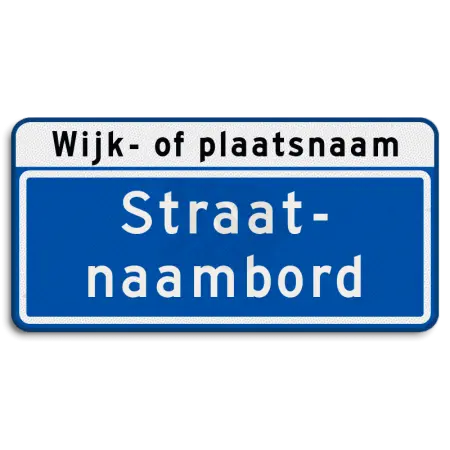 Straatnaamborden - straatnaambord-20-karakters-600x300mm-2-regelig-wijk-of-plaatsnaam-nen-1772-Traffictotaal.nl