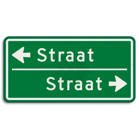 Straatnaamborden - straatnaambord-groen-10-karakters-600x300-mm-2-regelig-met-pijl-nen-1772-Traffictotaal.nl