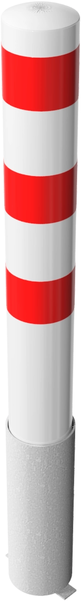 Parkeerpalen - Rampaal-rood-wit-uitneembaar-150cm