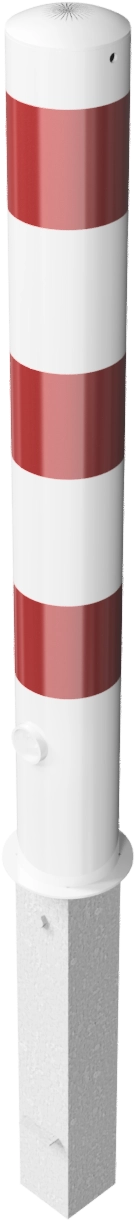 Parkeerpalen - Rood-wit-afneembare-afzetpaal-108mm