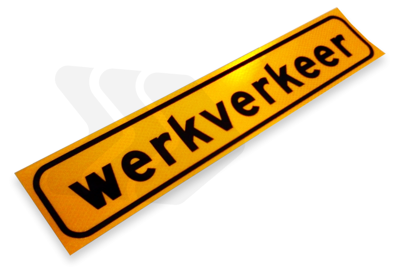 Werkverkeer - werkverkeer-sticker-500x100mm-reflecterend